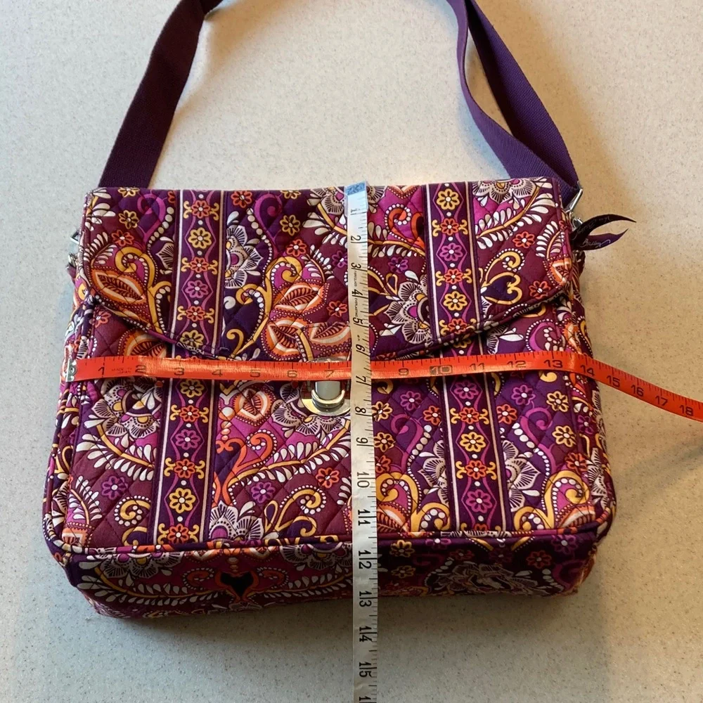 Vera Bradley Quilted Attache Messenger Laptop Satchel Safari Sunset